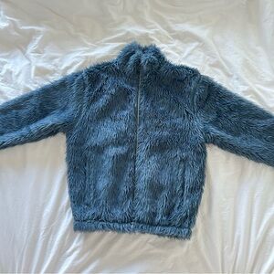 PALACE Furry Zip Funnel Blue Jacket